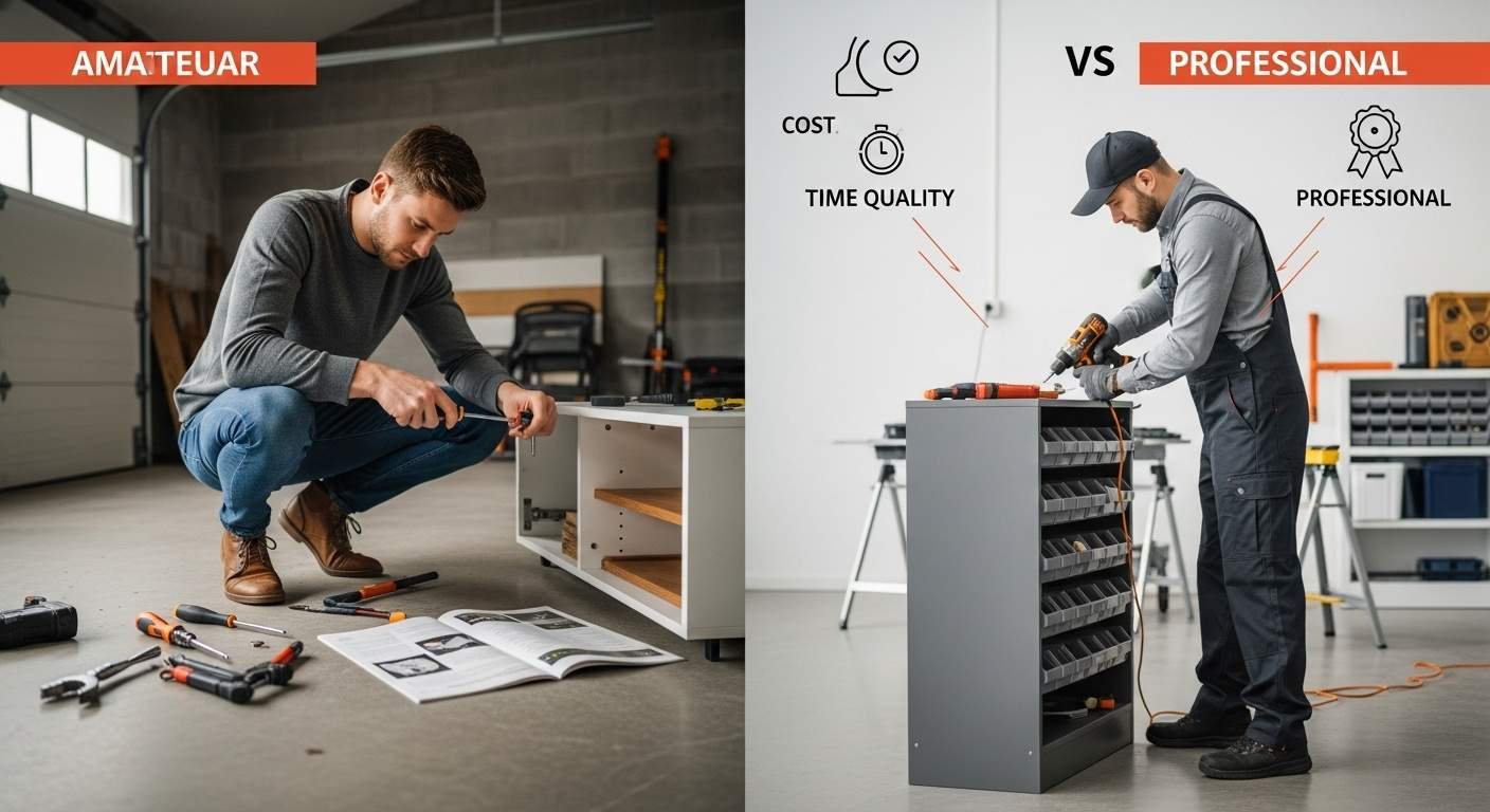 Side-by-side comparison of DIY vs professional installation for home improvement
